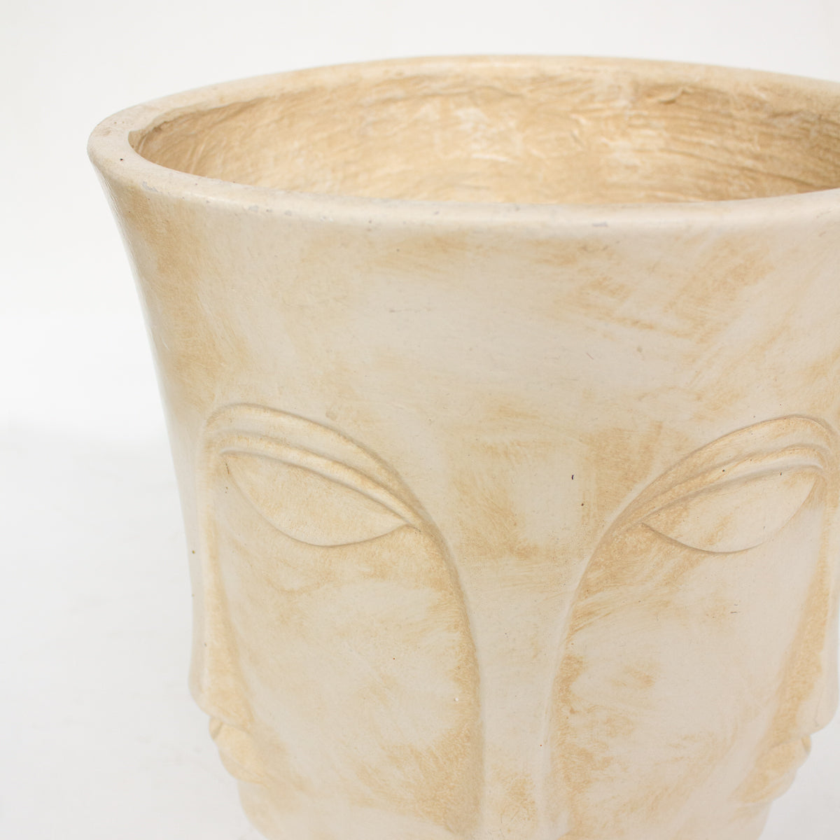 Fiber Clay Pot - Nordic Face