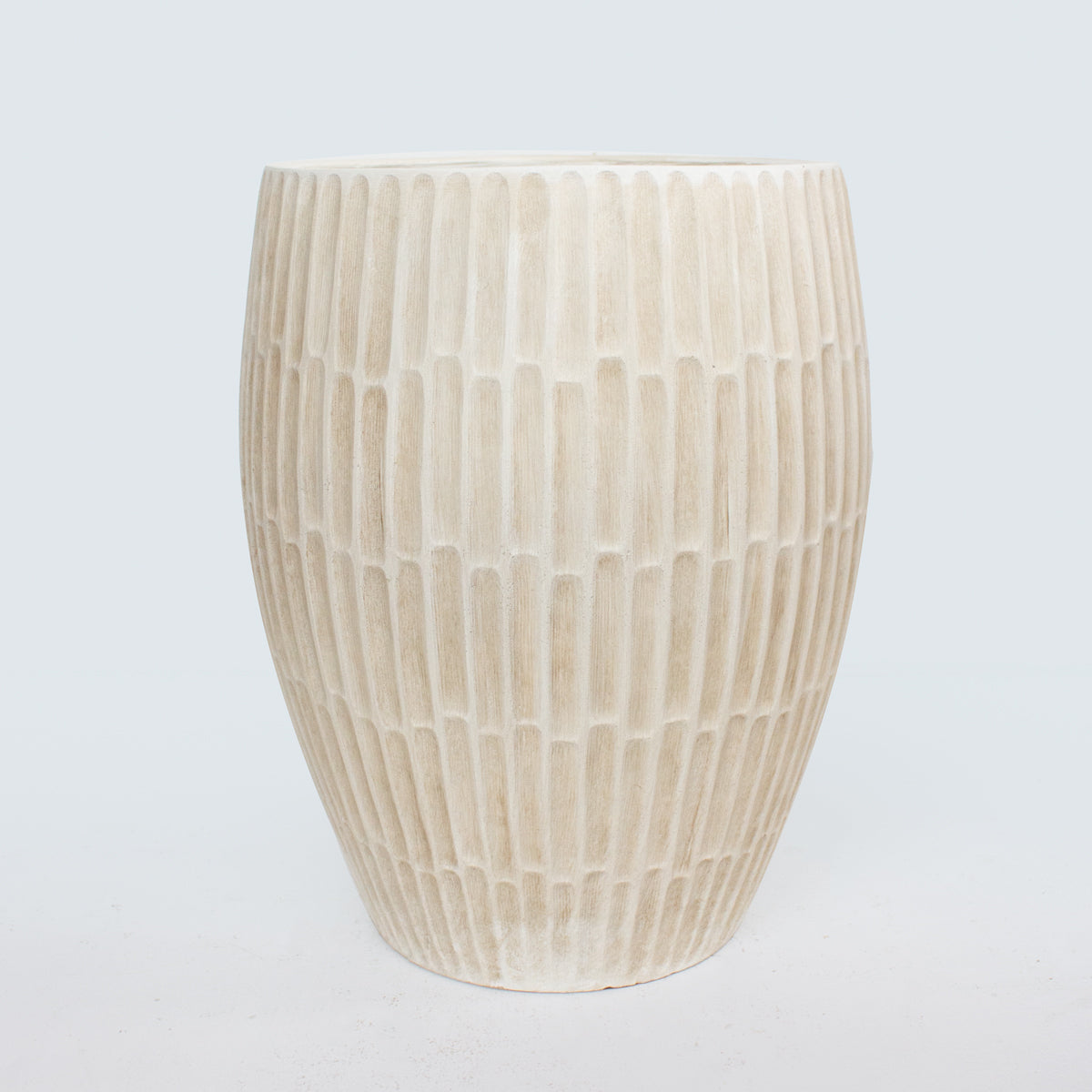 Fiber Clay Pot - Textured Tall