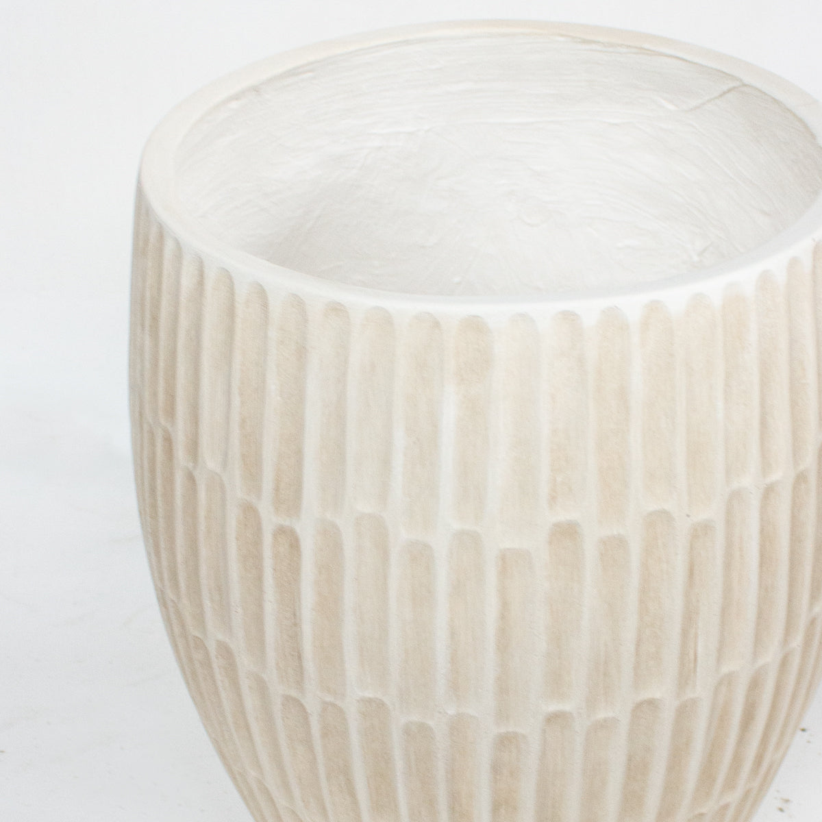 Fiber Clay Pot - Textured Tall