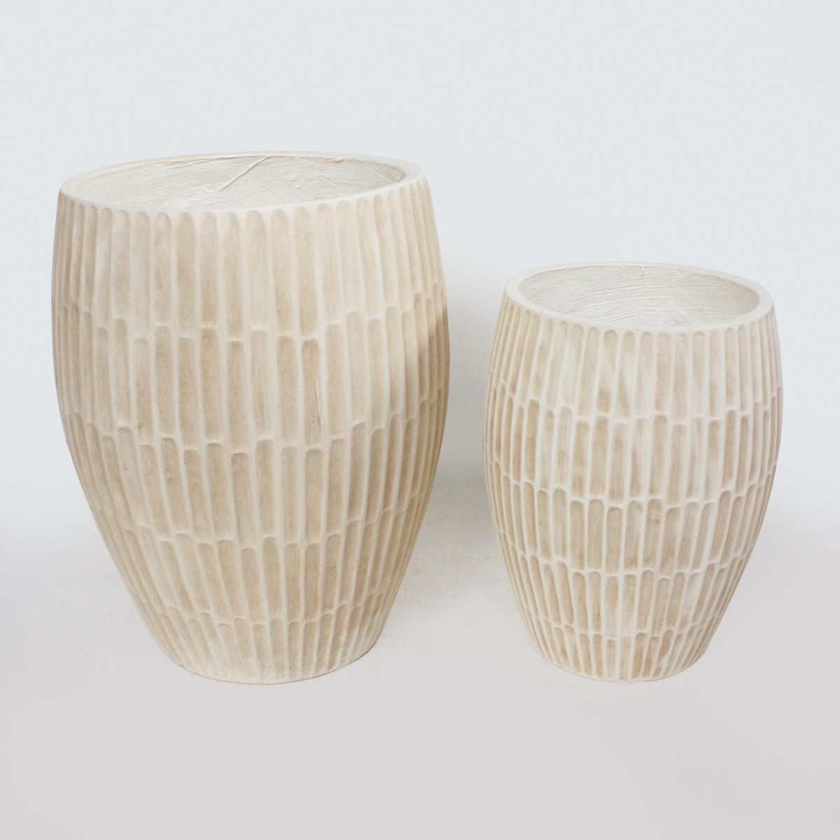 Fiber Clay Pot - Textured Tall