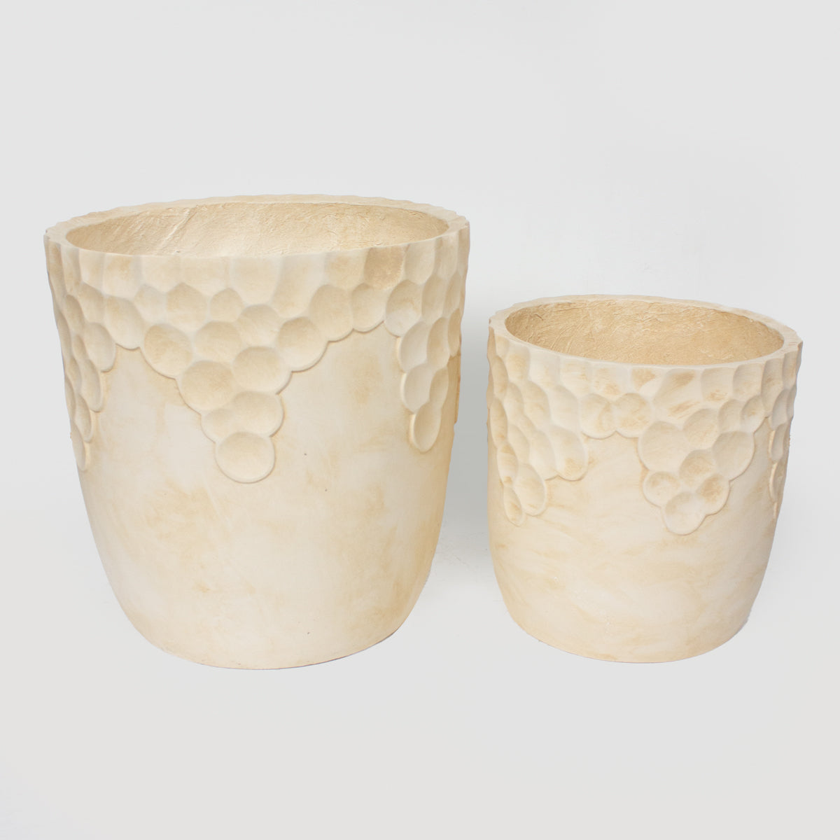 Fiber Clay Pot - Honeycomb