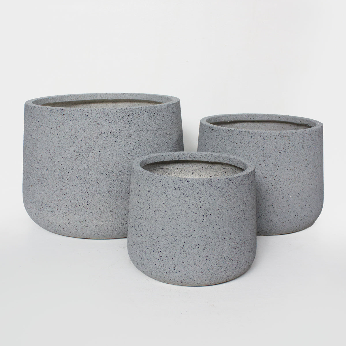 Fiber Clay Pot - Gray Terrazzo