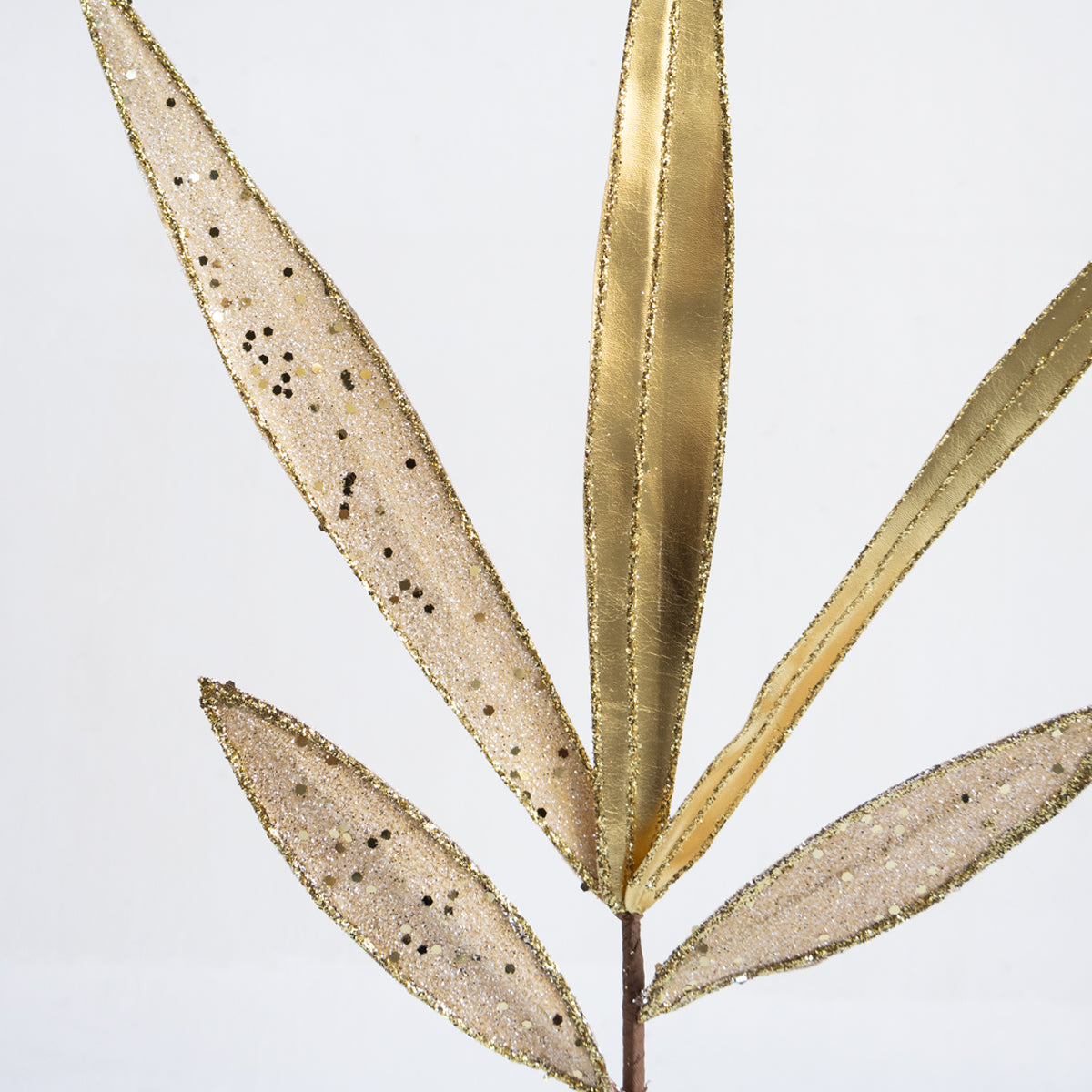 Glittered Pointed Leaves