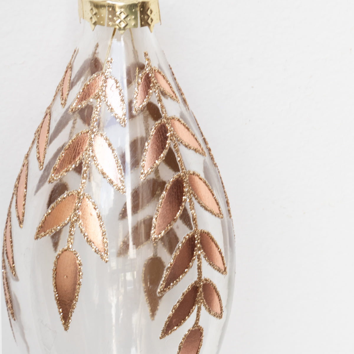 Clear Gold Vine Finial Ornament