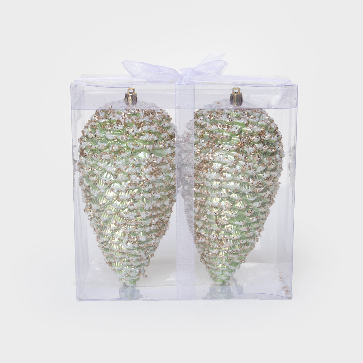 Glittered Acorn Ornament x2
