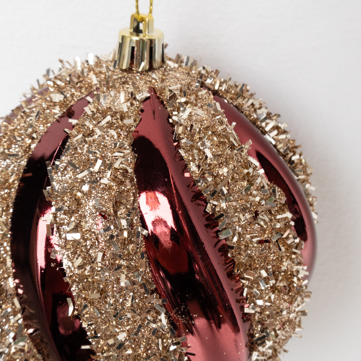 Glittered Tinsel Ball x2