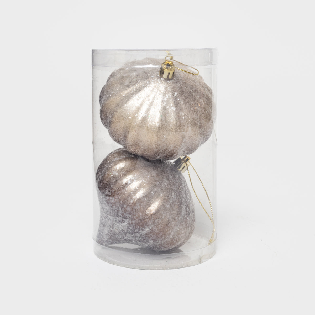 Gradient Frosted Finial Ornament x2