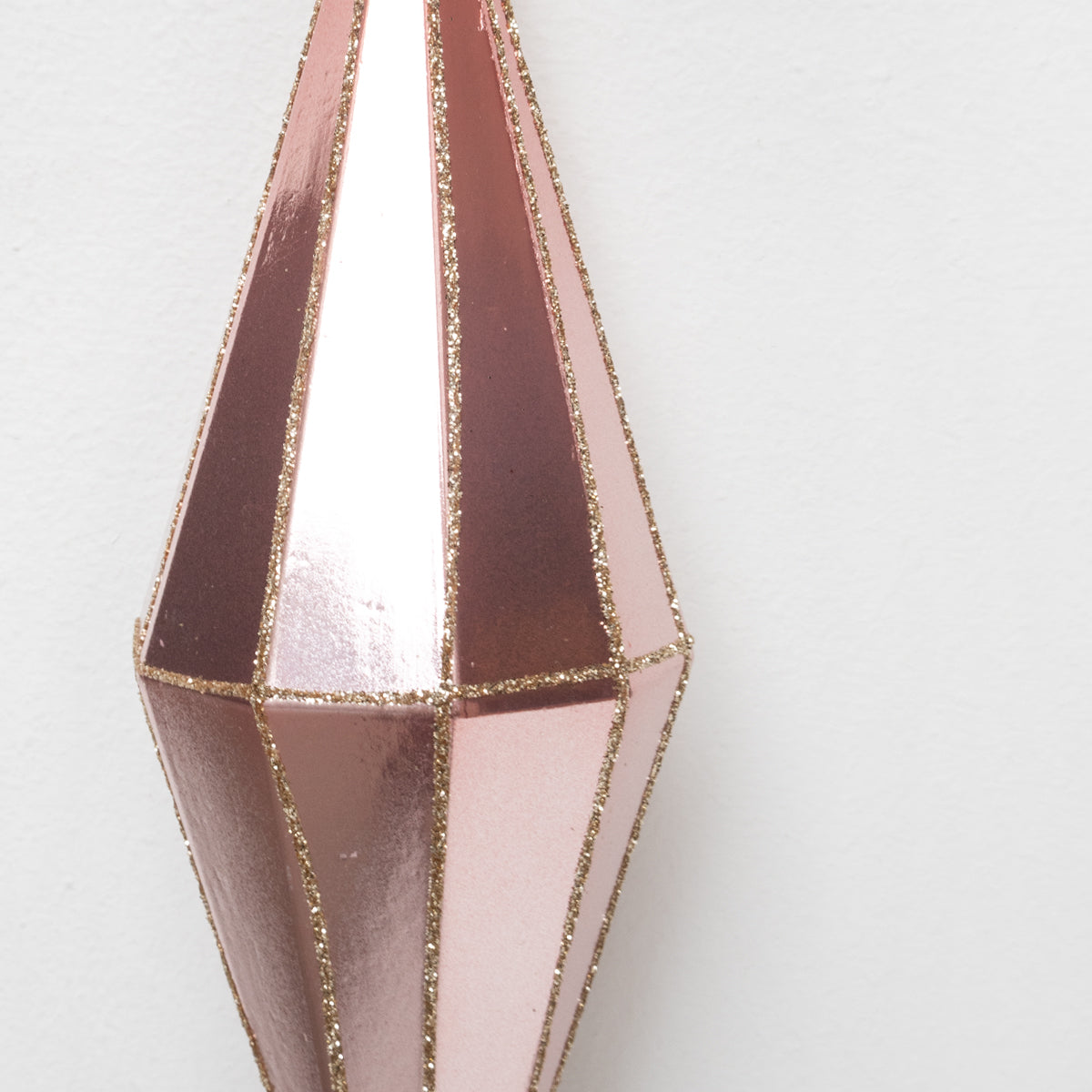 Blush Diamond Glittered Ornament x4
