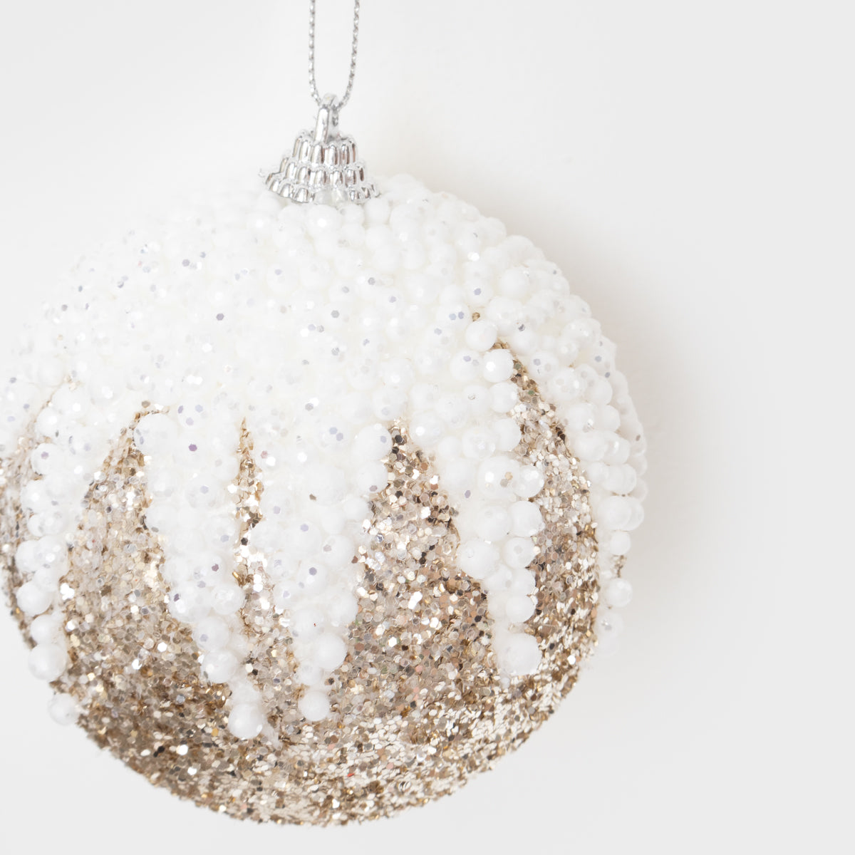 Glittered Beaded Ball x6