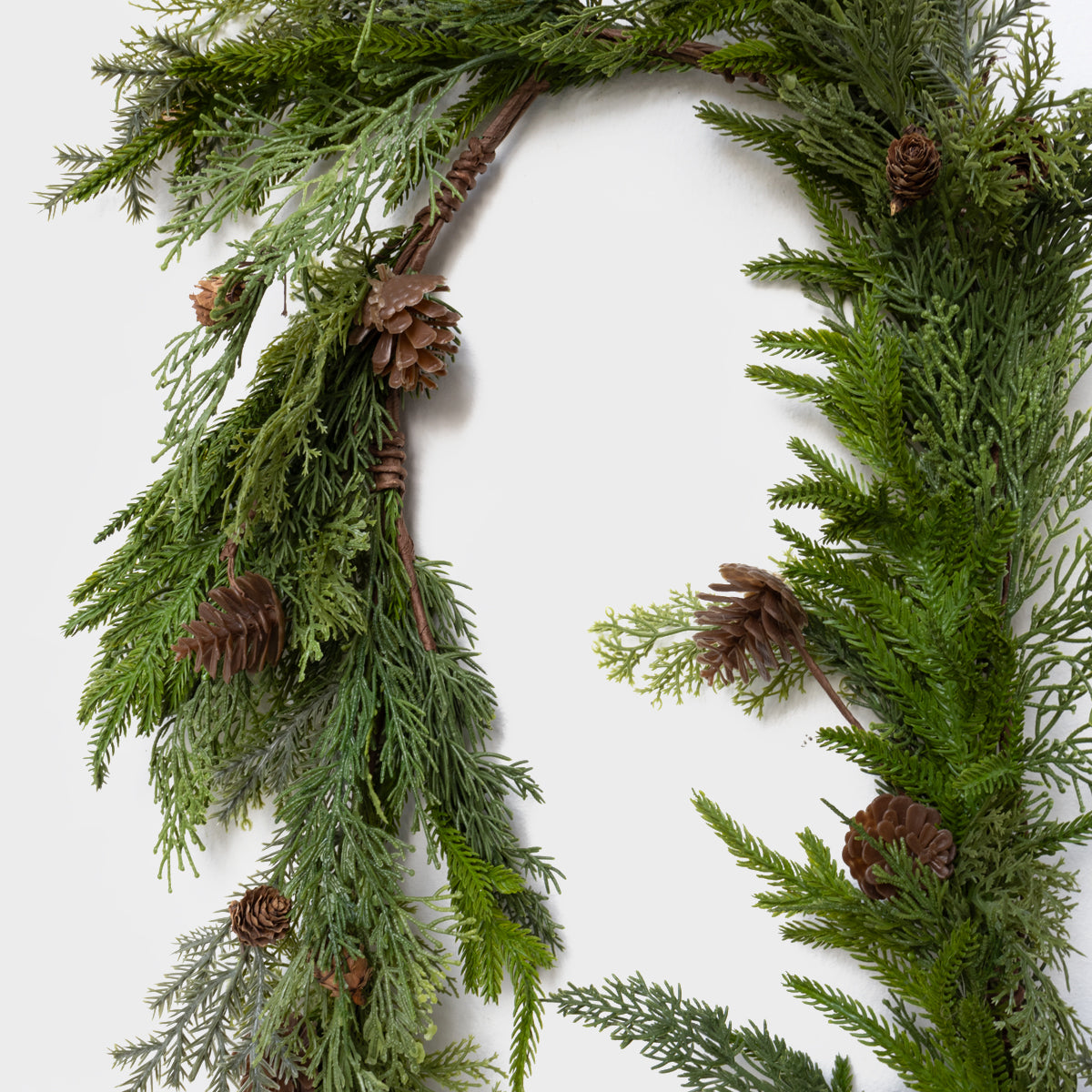 Cedar Garland with Pinecones