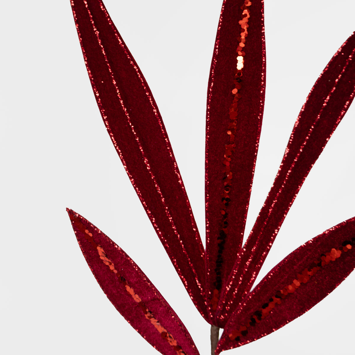 Glittered Pointed Leaves