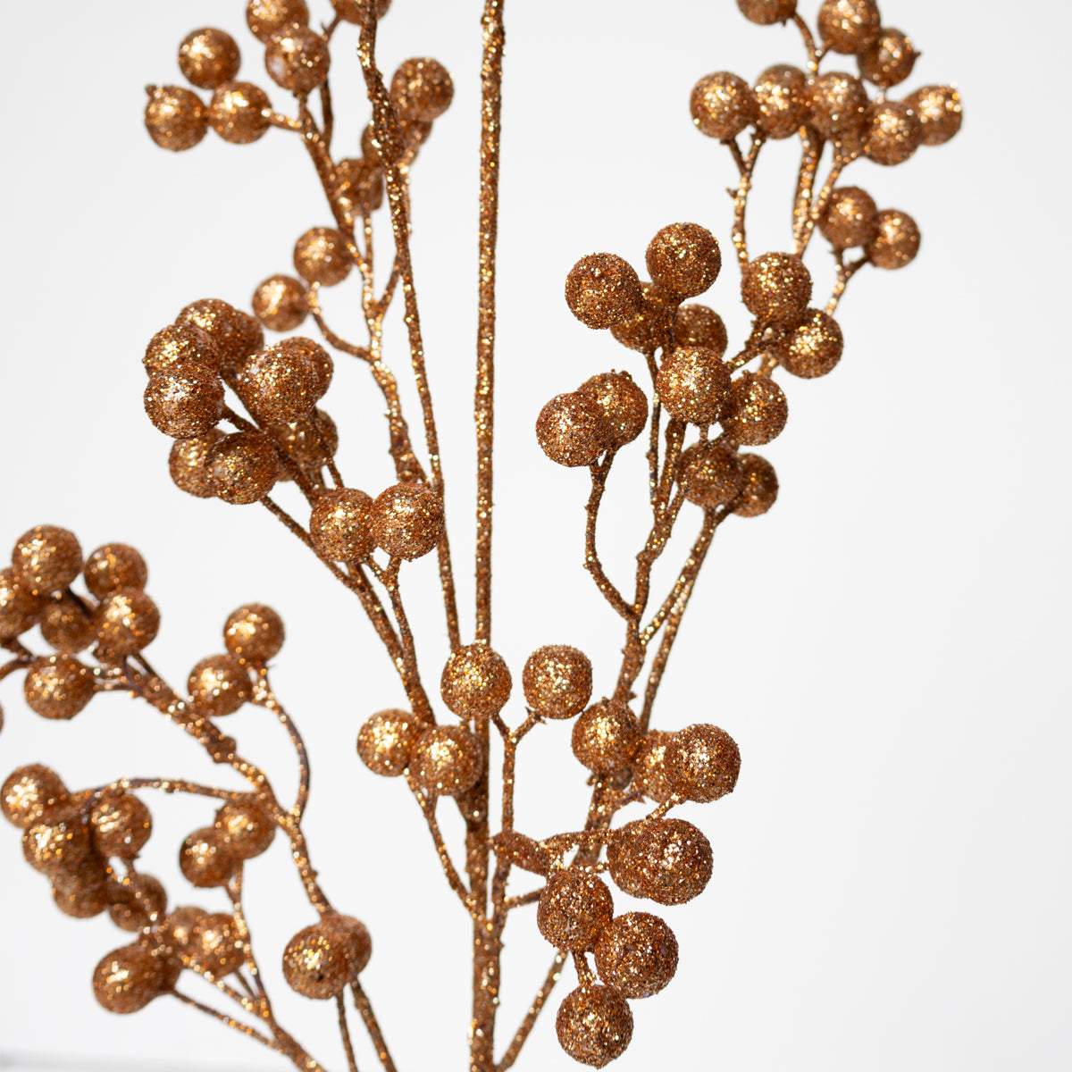 Glittered Berries Spray Copper