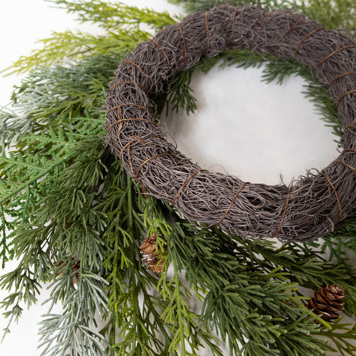Wreath with Pinecones