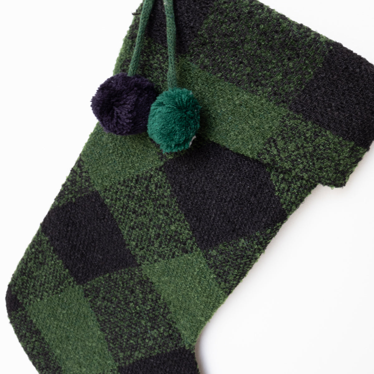 Green Checkered Christmas Stocking