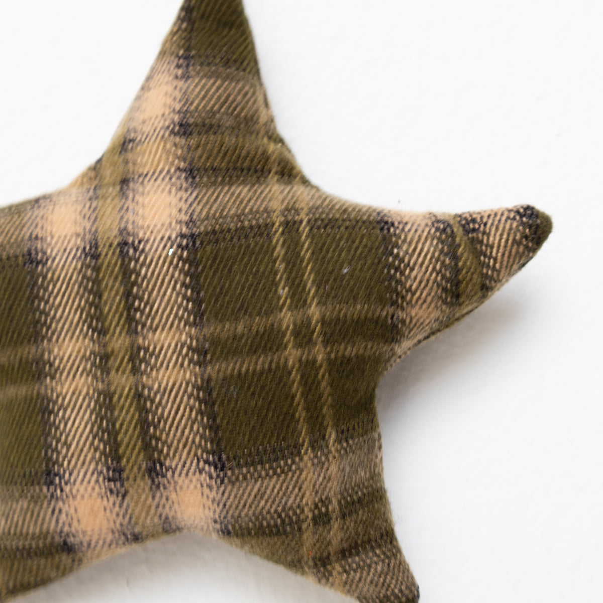 Plaid Star Shaped Plushy Ornament