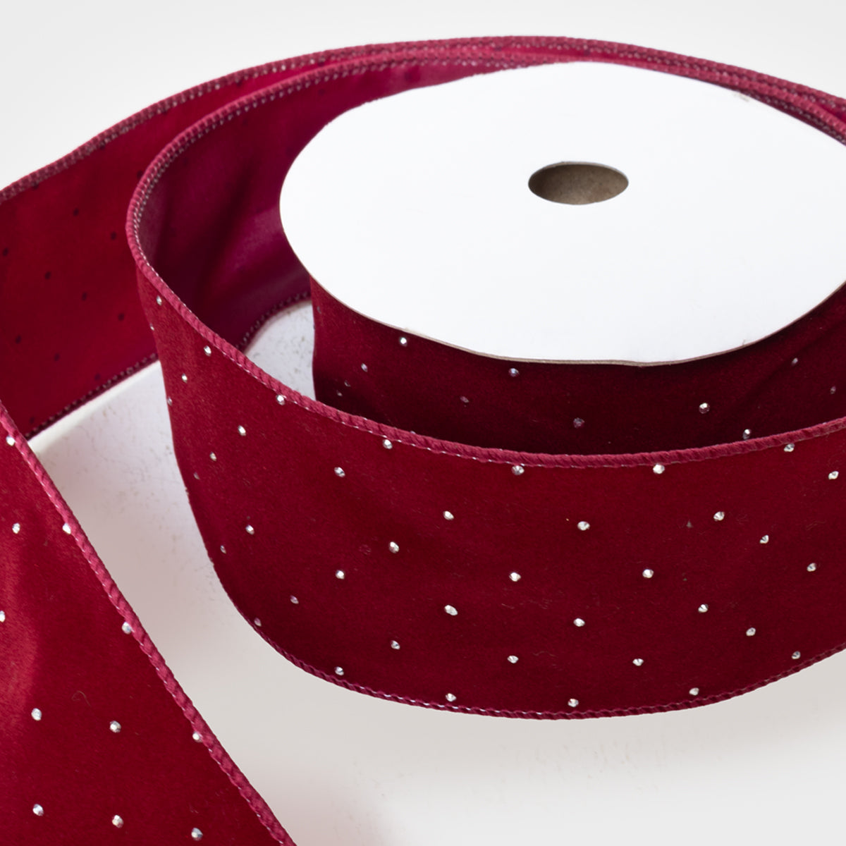 Deep Red Polka Ribbon