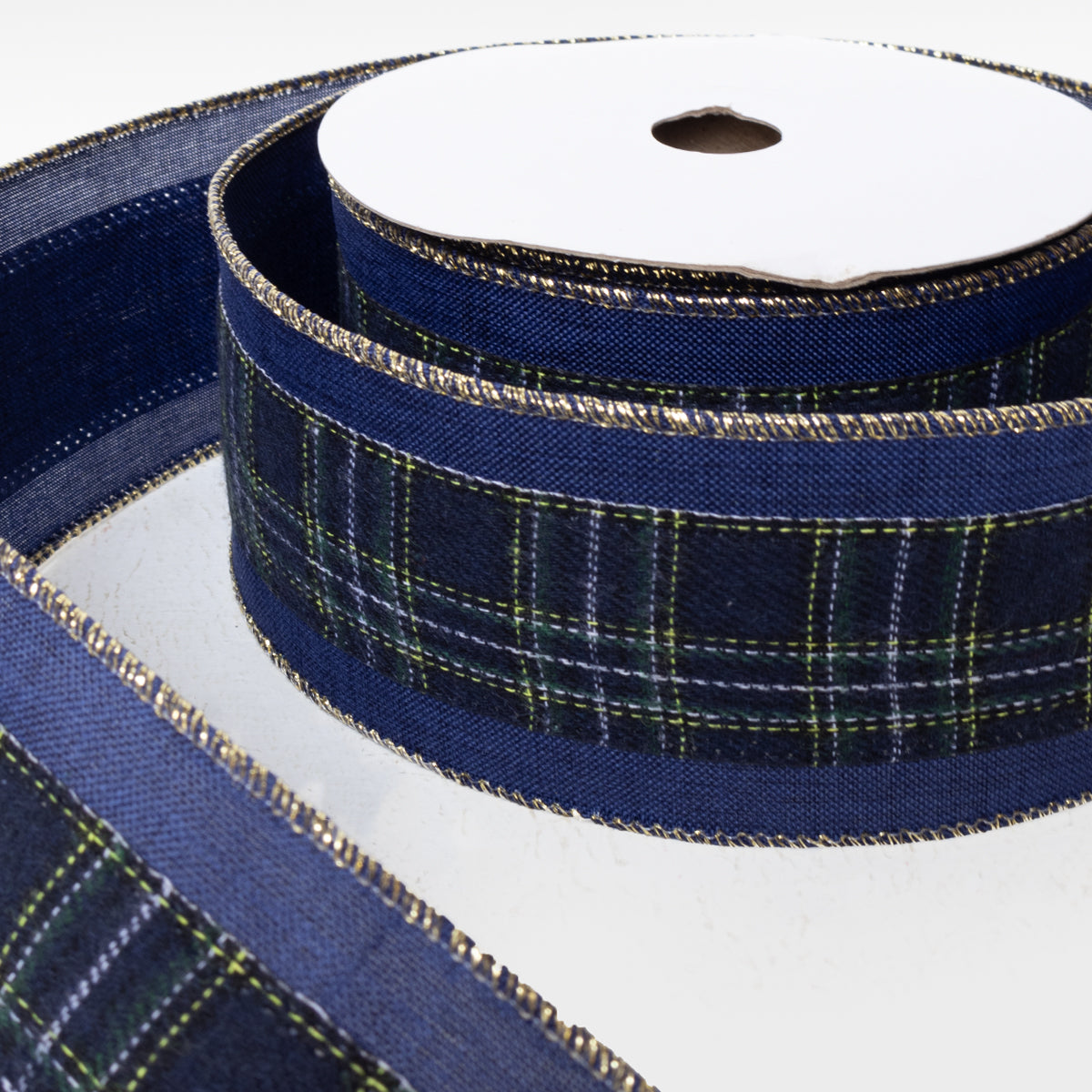 Plaid Blue Ribbon