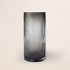 Faceted Lined Glass Vase