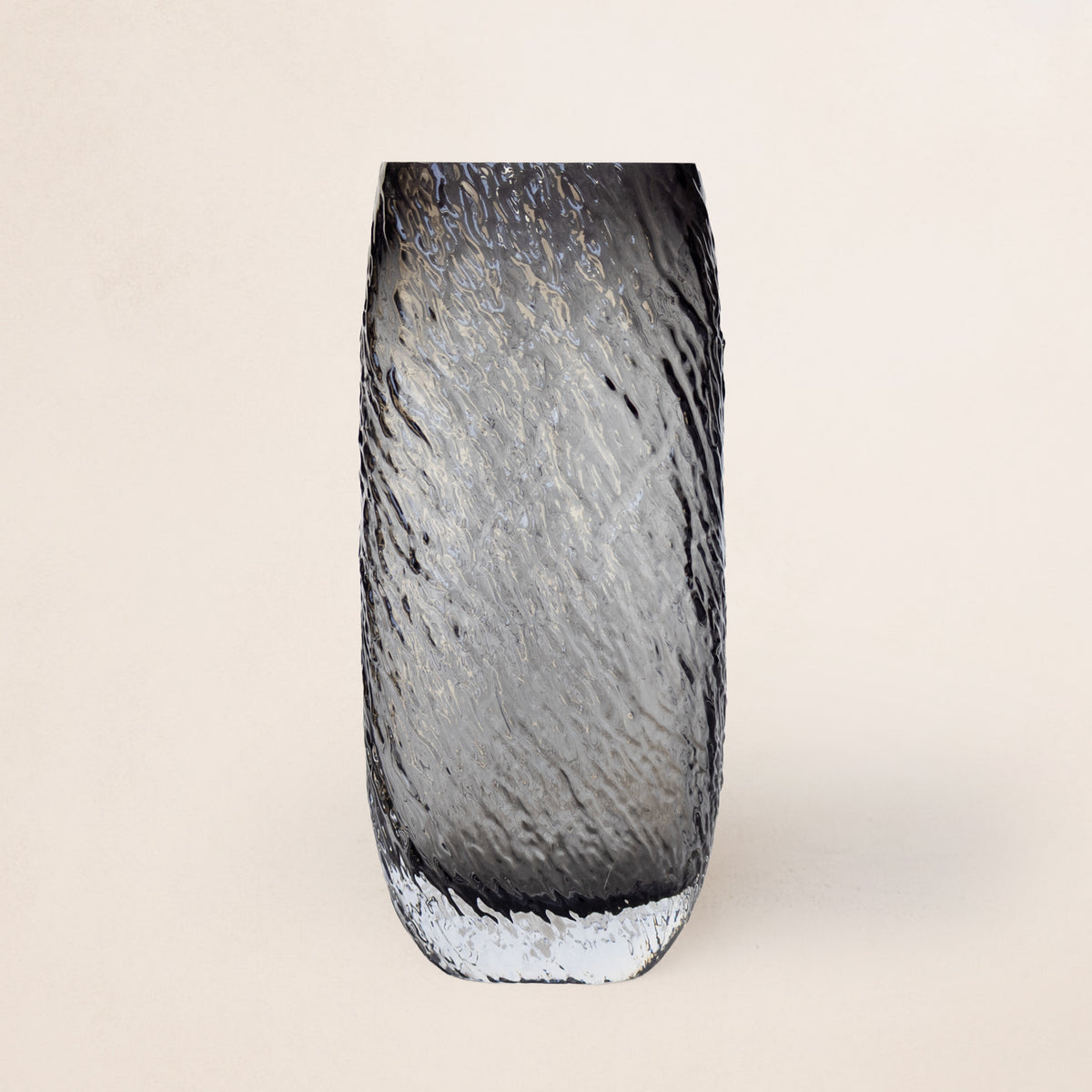Ripple Glass Vase - Gray & Designer Blooms PH