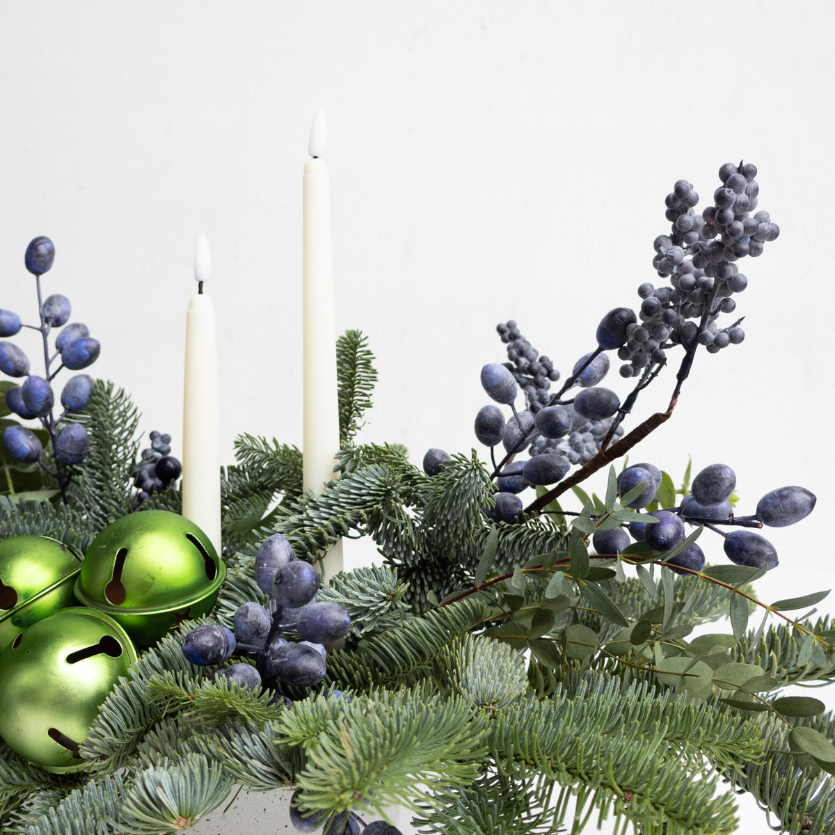 Fresh Pine Long and Low Centerpiece - Blue