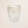 Fiber Clay Pot - Maple Leaf Pattern