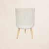 Fiber Clay Pot - Ribbed Footed