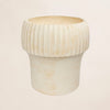 Fiber Clay Pot - Ribbed Pillar