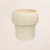 Fiber Clay Pot - Ribbed Pillar