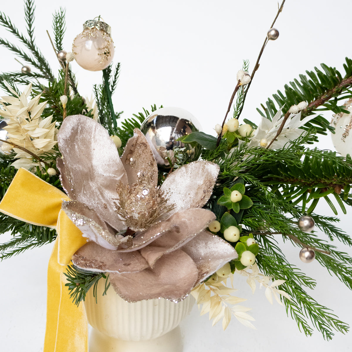 Gilded Simplicity Real Pine Short Vase