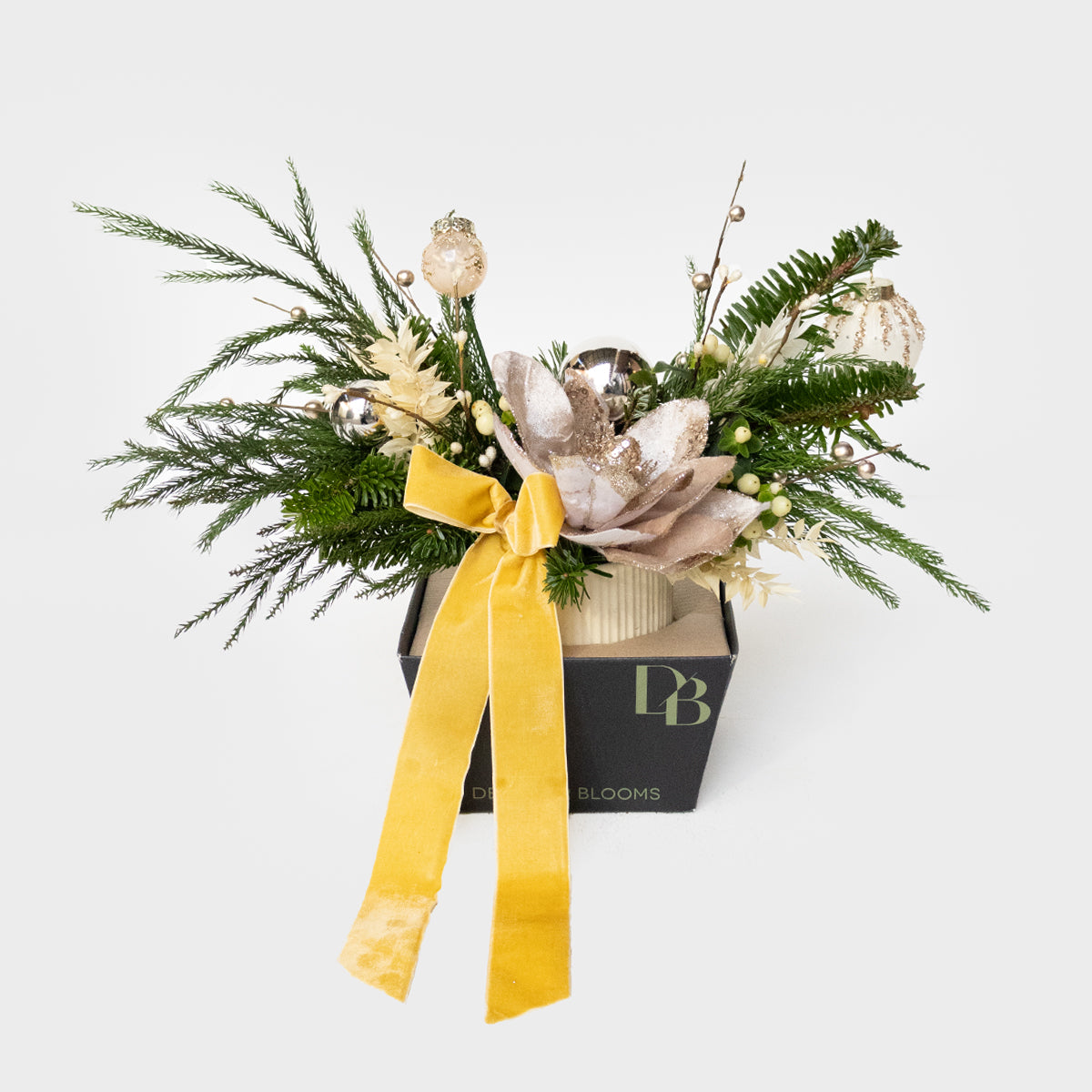 Gilded Simplicity Real Pine Short Vase