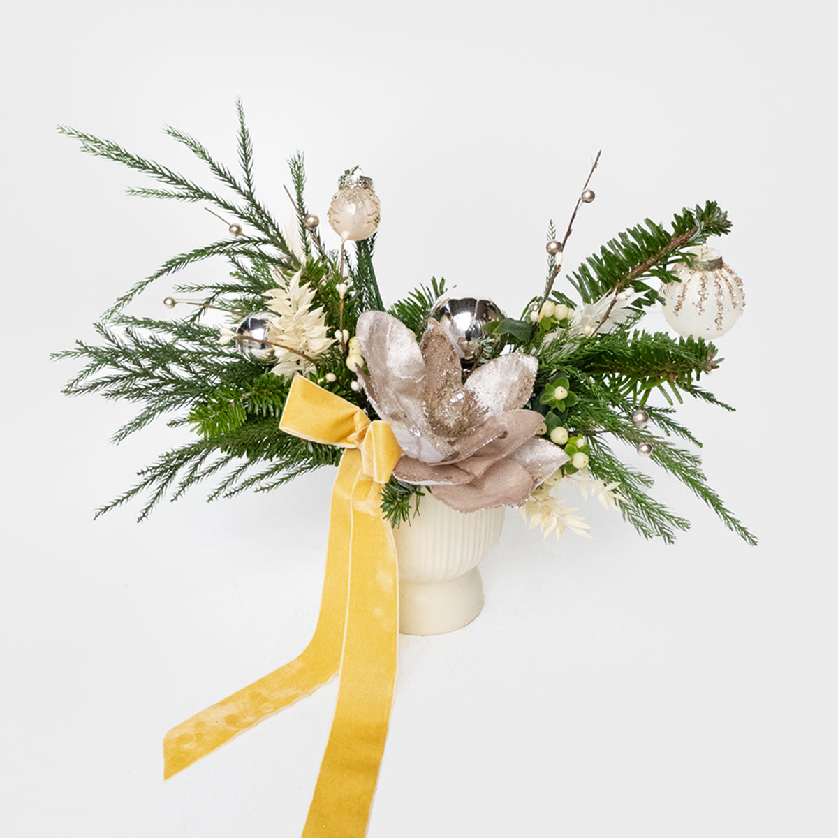 Gilded Simplicity Real Pine Short Vase