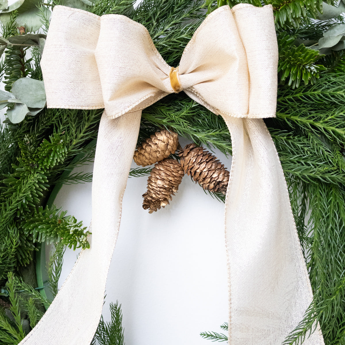 Gilded Simplicity Real Pine Wreath