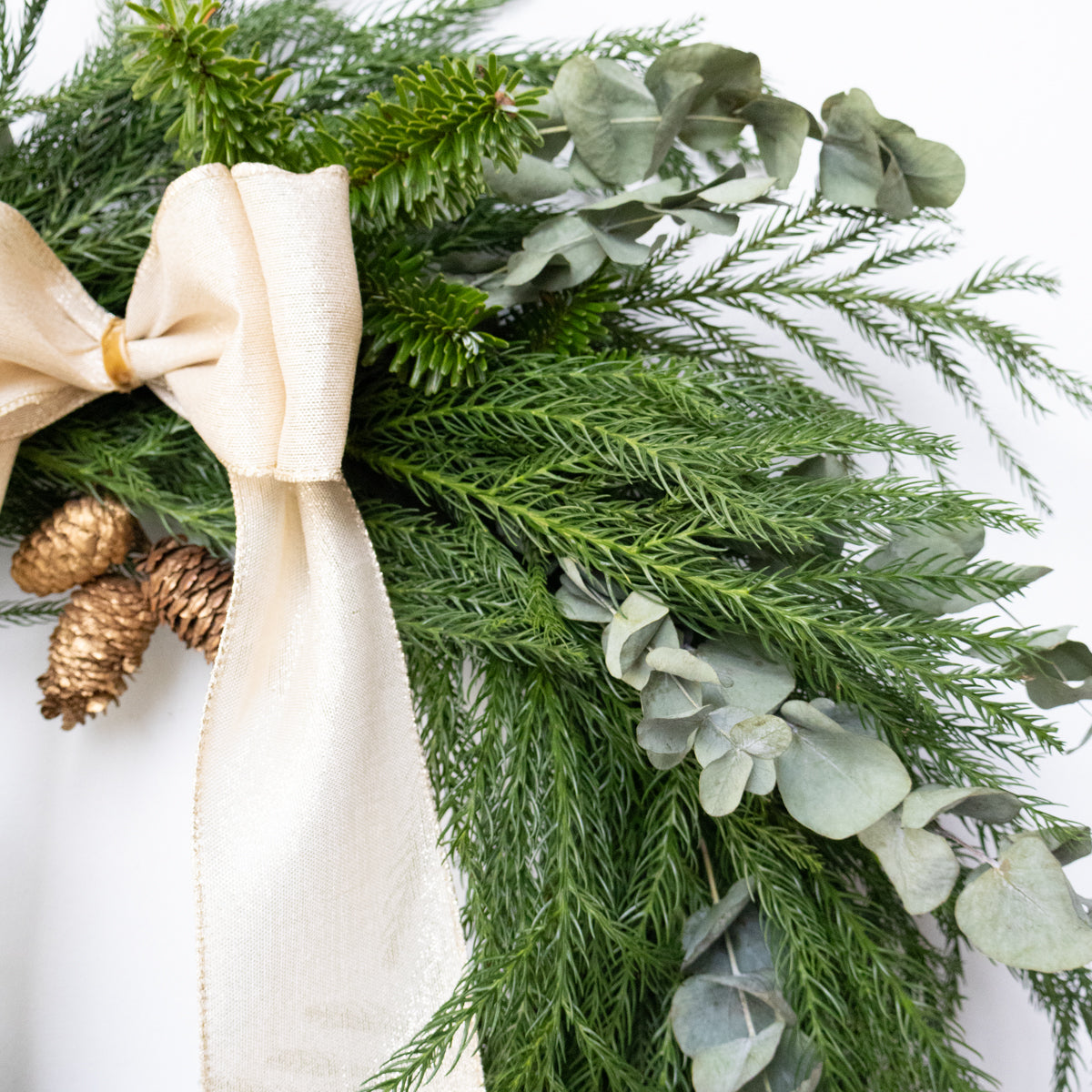 Gilded Simplicity Real Pine Wreath