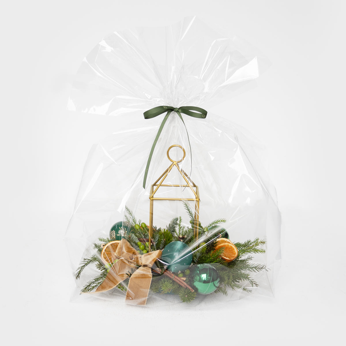 Vintage Evergreen Real Pine Candle Centerpiece
