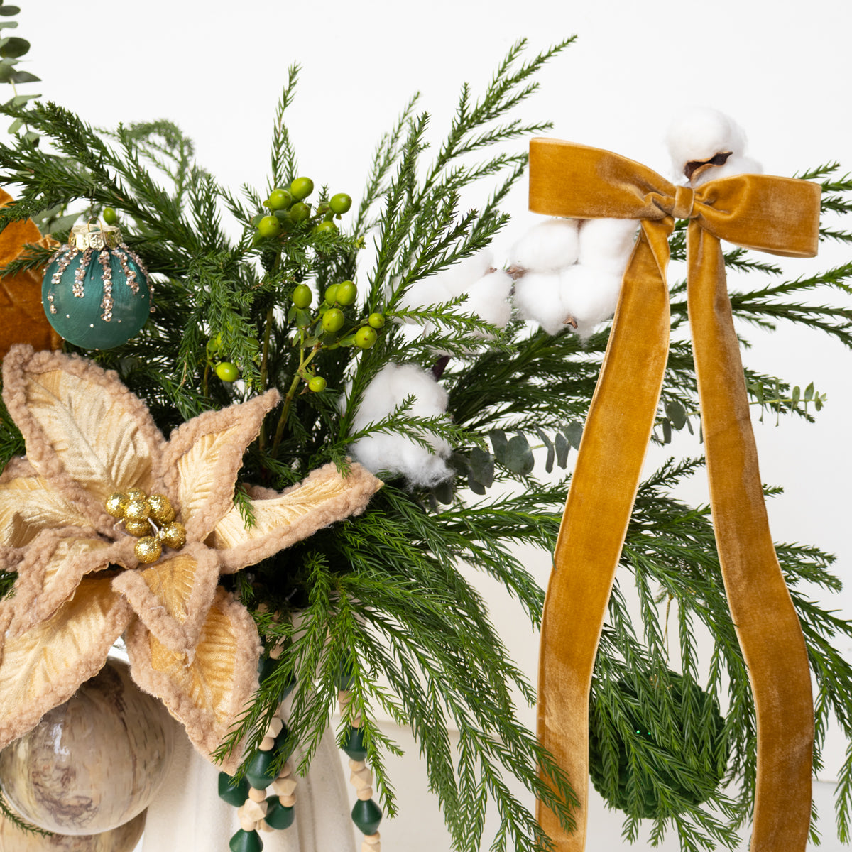 Vintage Evergreen Real Pine Tall Vase