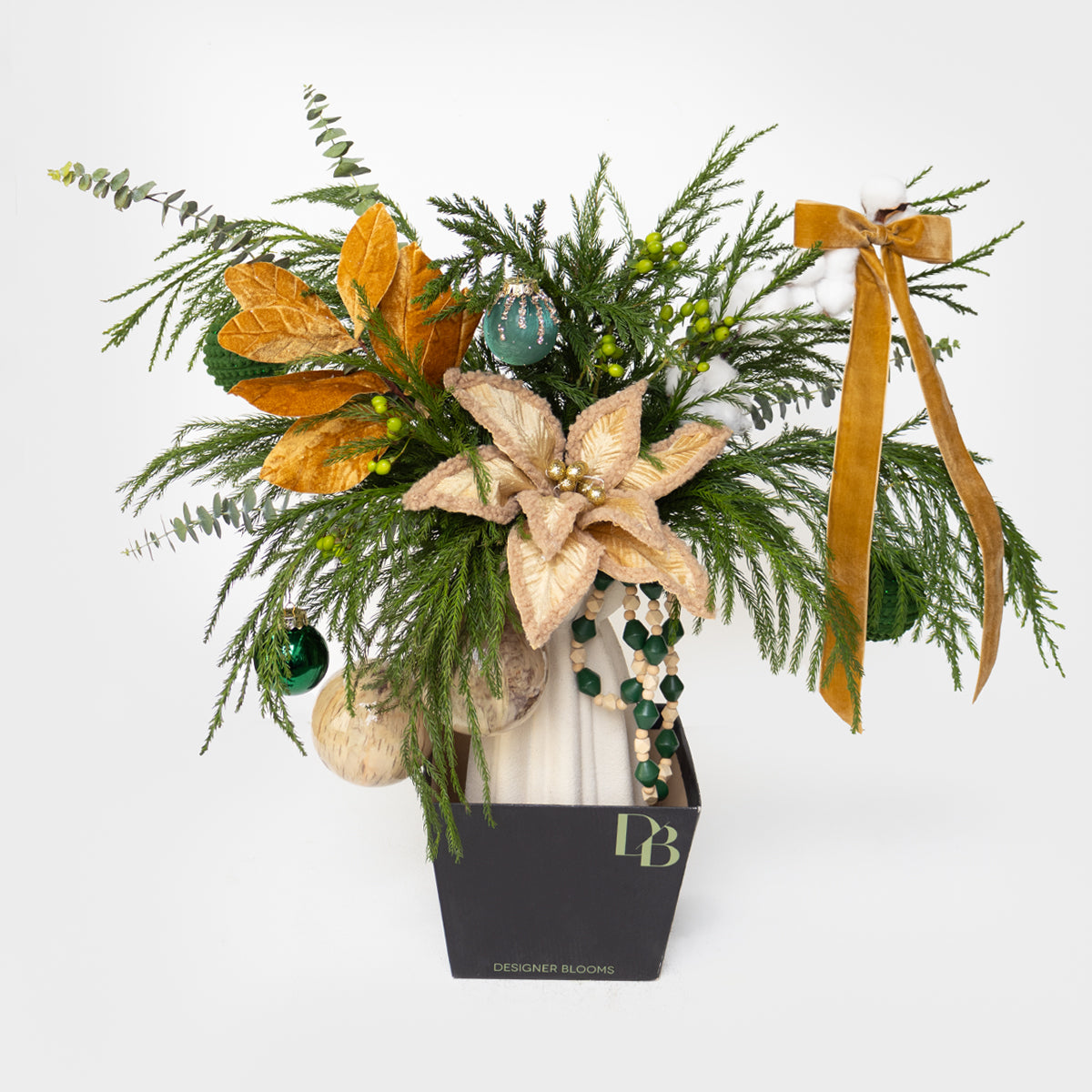 Vintage Evergreen Real Pine Tall Vase