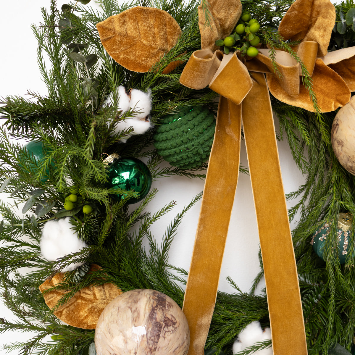 Vintage Evergreen Real Pine Wreath