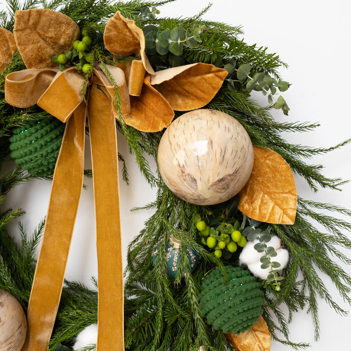 Vintage Evergreen Real Pine Wreath