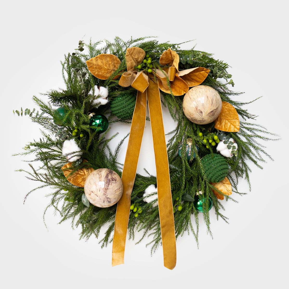 Vintage Evergreen Real Pine Wreath