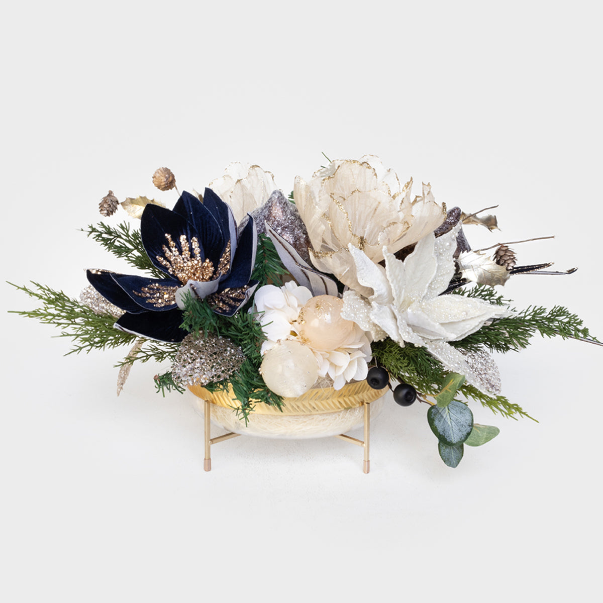 Sapphire & Gold Splendor Centerpiece