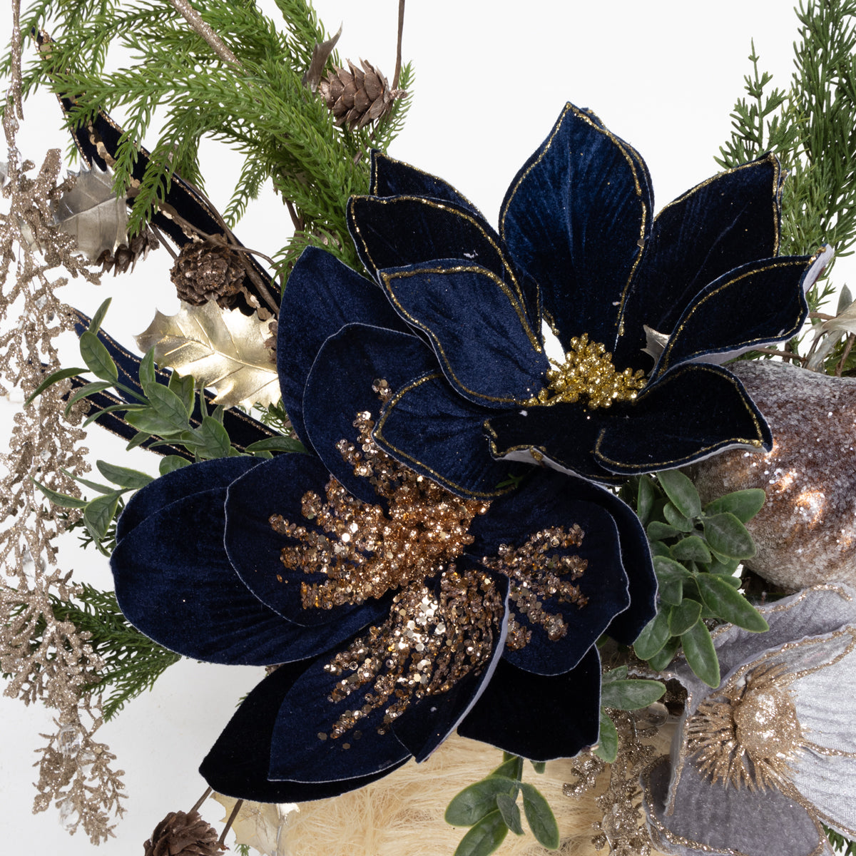 Sapphire & Gold Splendor Centerpiece
