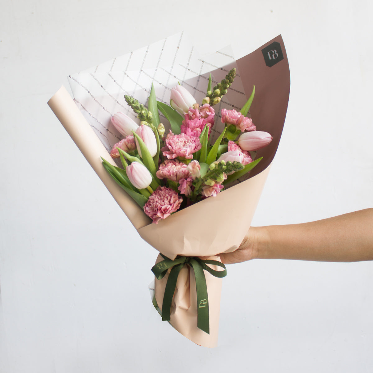 Tulips and Carnations - Pink Bouquet