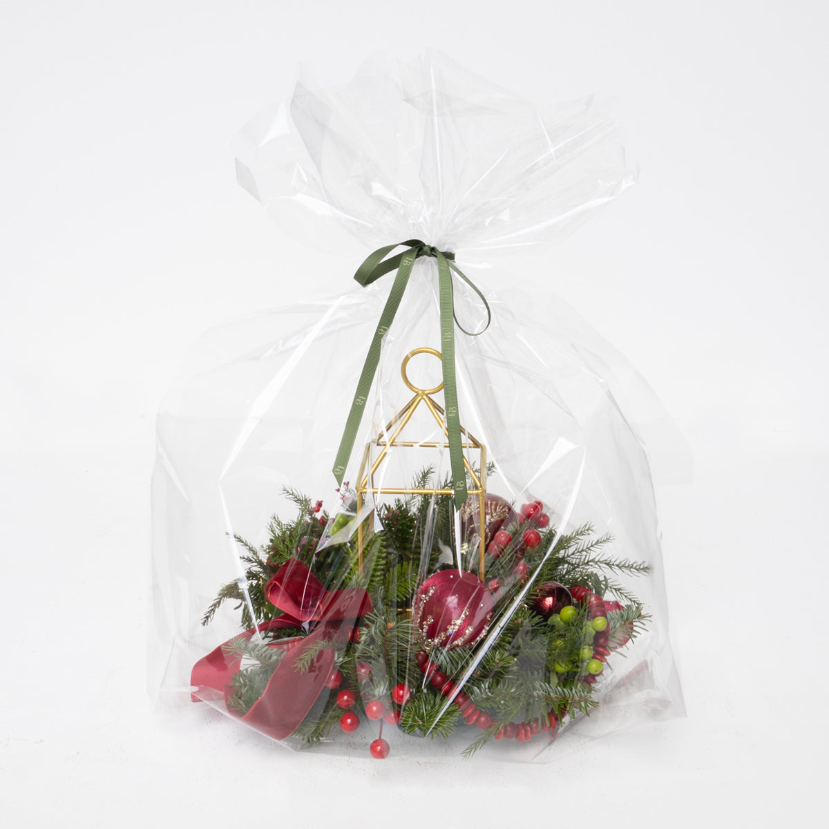 Red Reverie Real Pine Candle Centerpiece