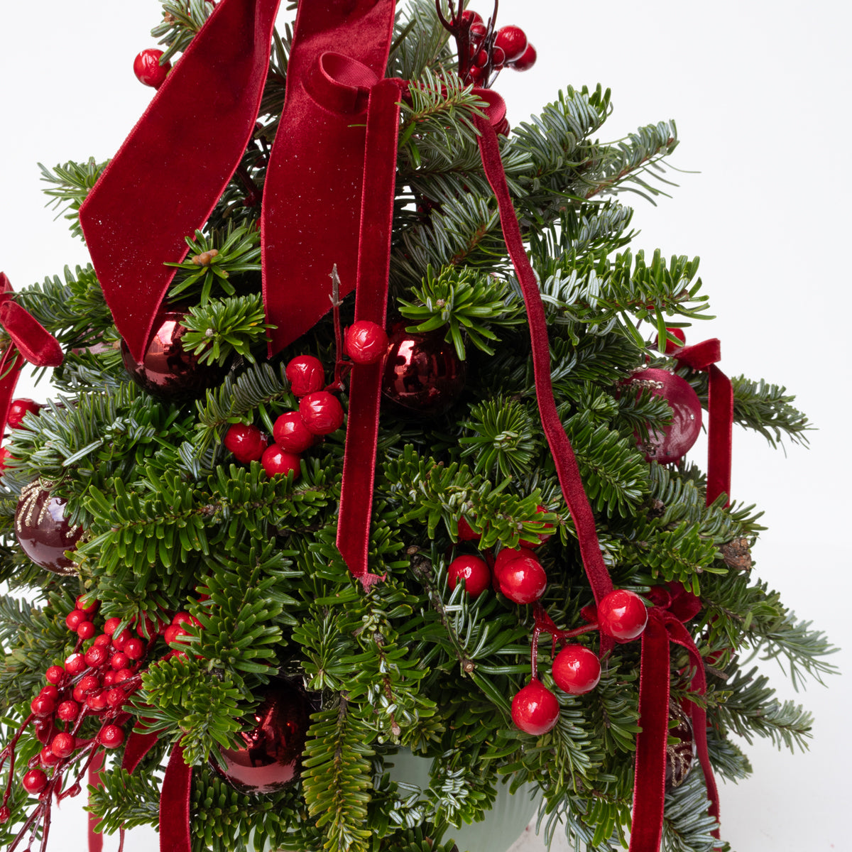 Red Reverie Real Pine Mini Tree