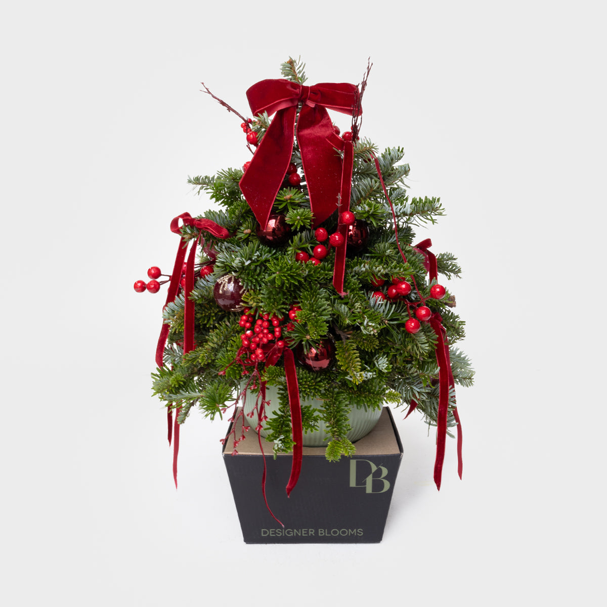 Red Reverie Real Pine Mini Tree