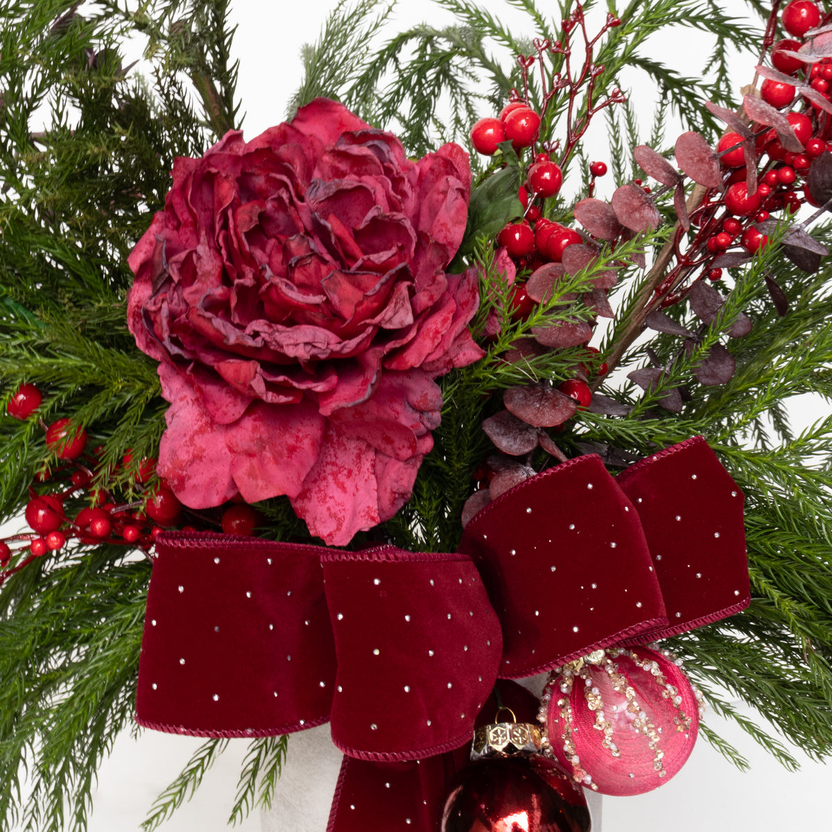Red Reverie Real Pine Tall Vase