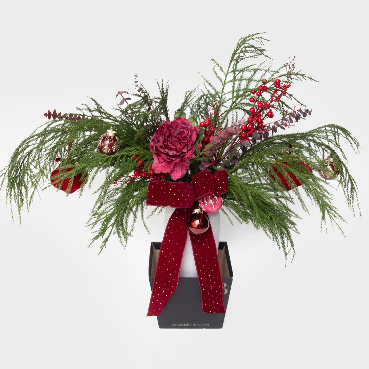 Red Reverie Real Pine Tall Vase
