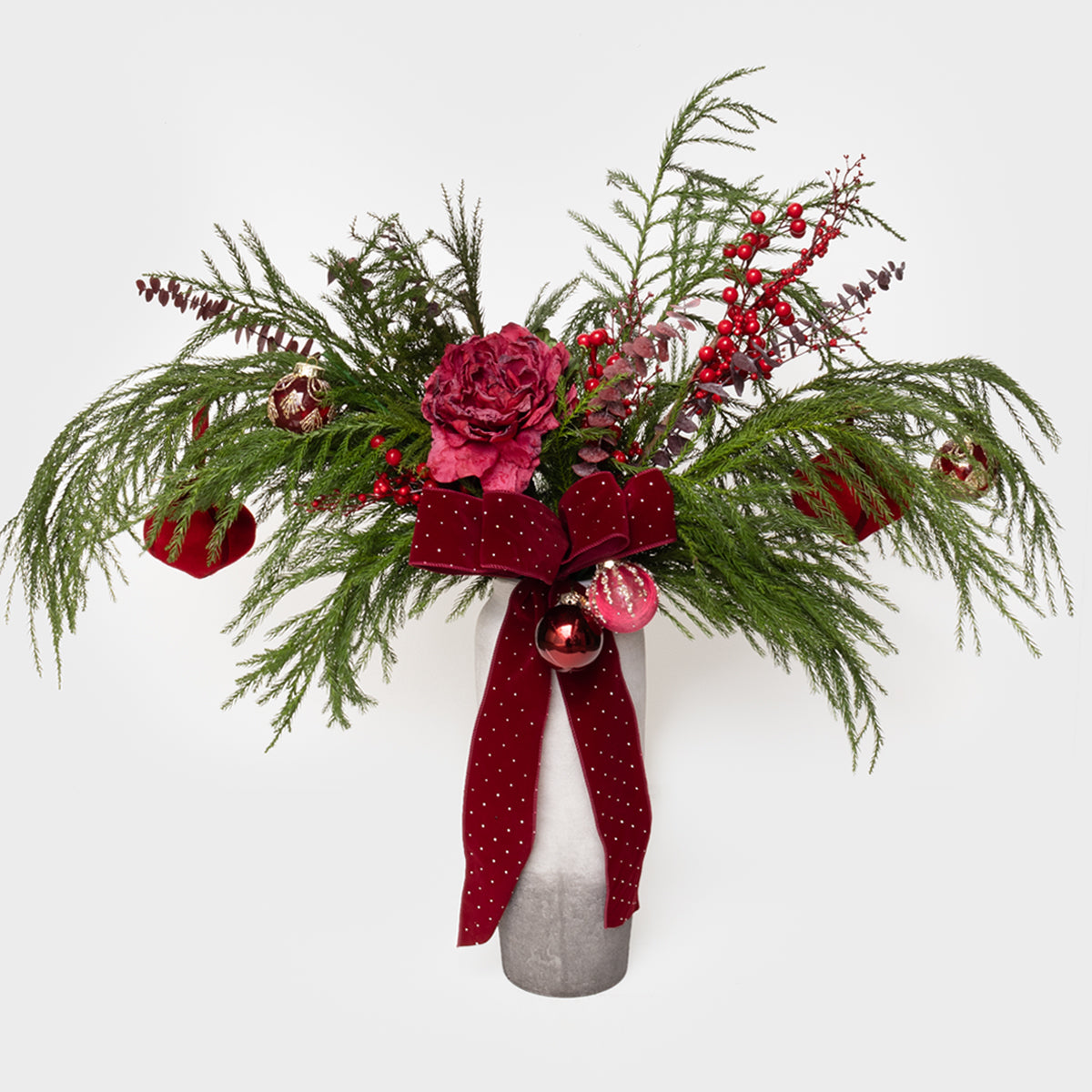 Red Reverie Real Pine Tall Vase