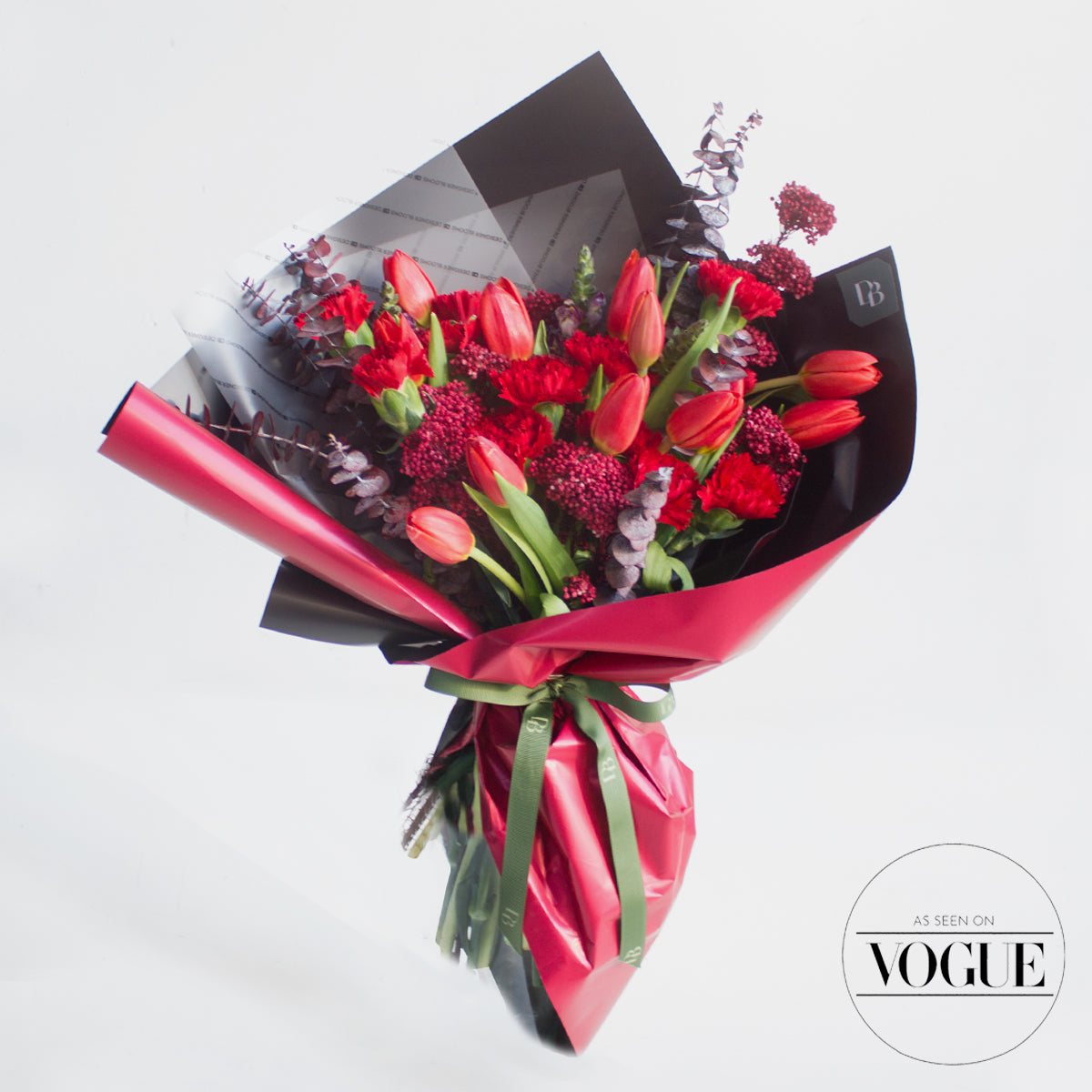 Tulips and Carnations - Red Bouquet