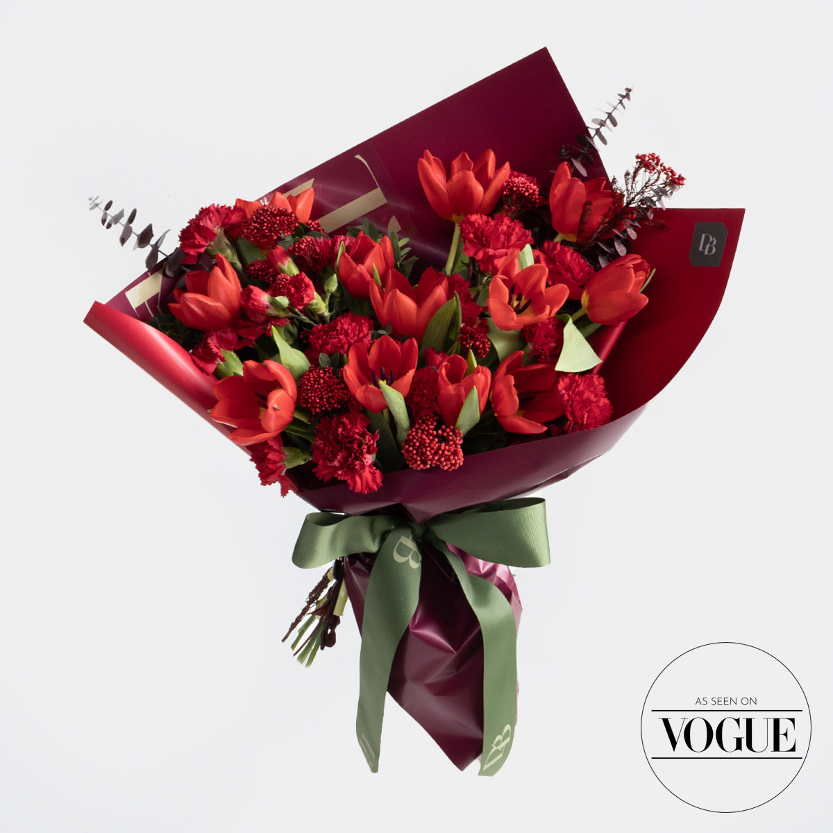 Tulips and Carnations - Red Bouquet